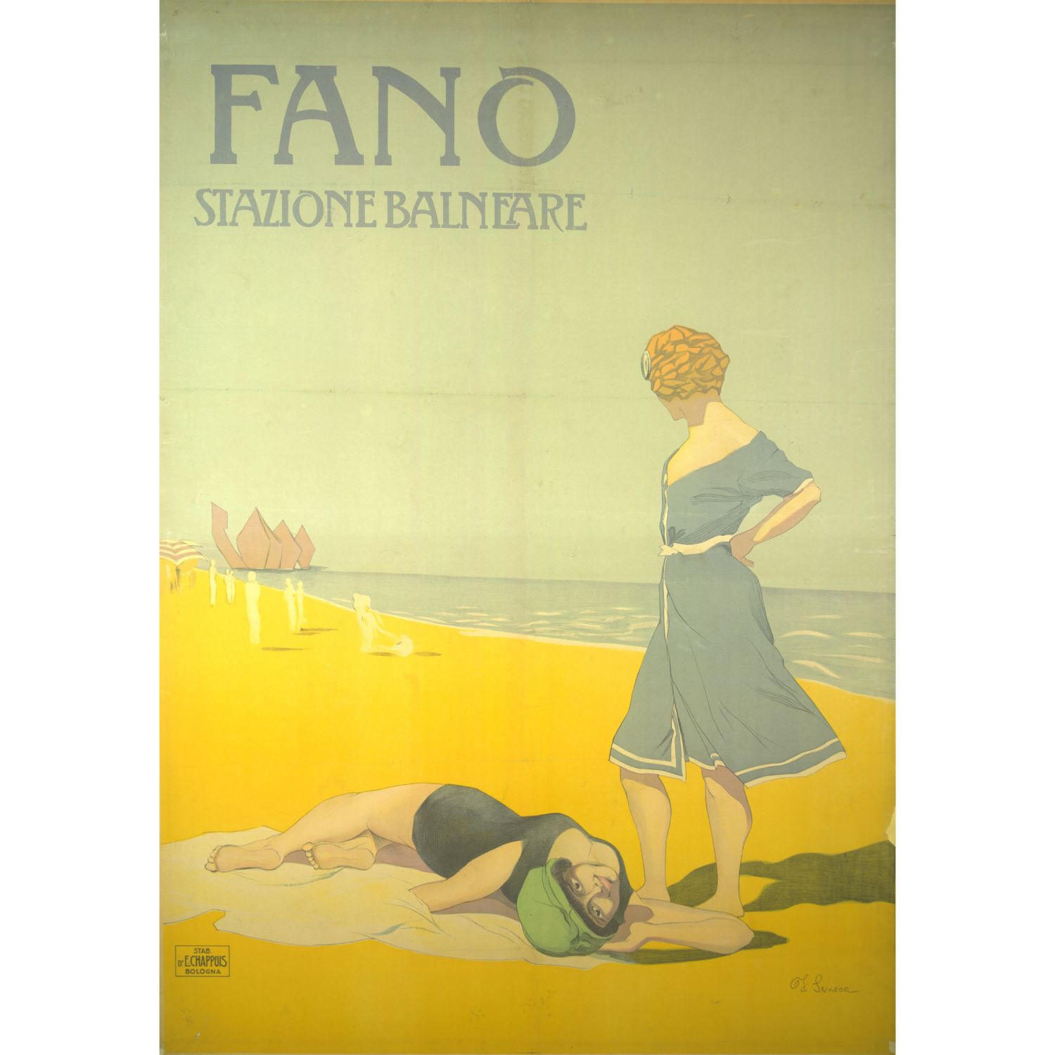 Fano Stazione Balneare - 1913© Comune di Milano, tutti i diritti riservati- Raccolta delle Stampe “Achille Bertarelli”, Castello Sforzesco, Milano.