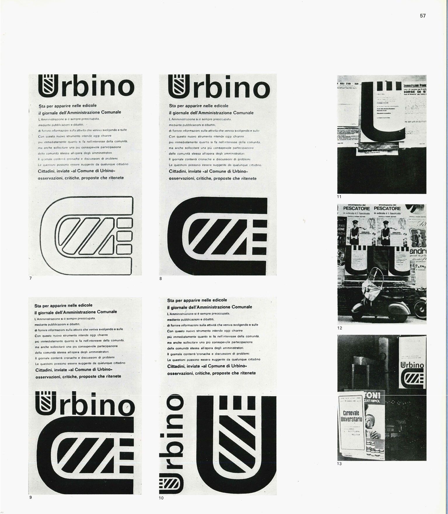 Studi di grafica editoriale - Rivista di settore giapponese "Graphic design", Anni 60 (gentile concessione di Studio Origoni Steiner). 